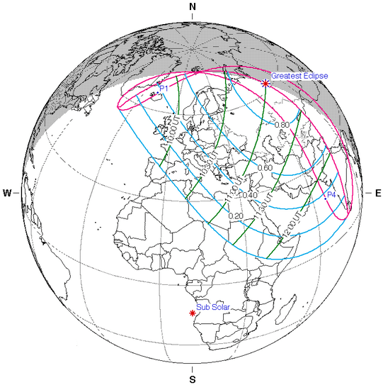 October 25 2022 solar eclipse map