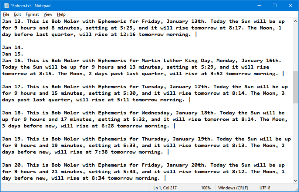 Example of generated intros
