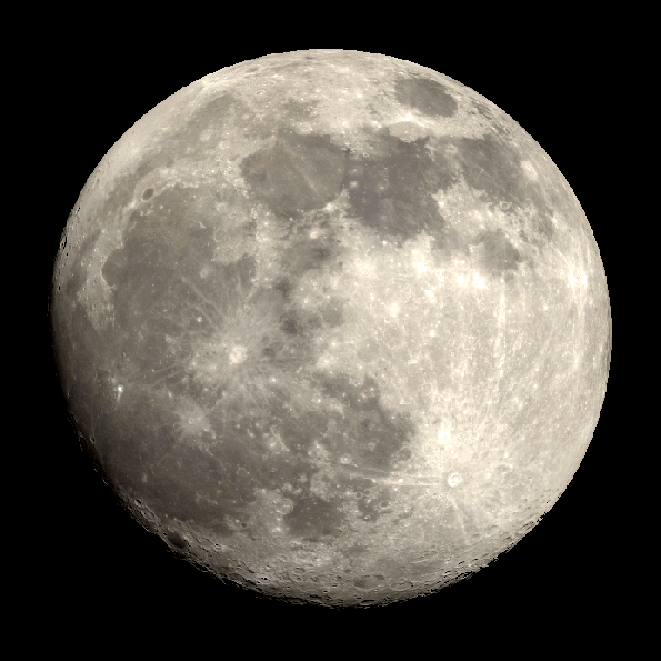 Moon 2 days before full annotated