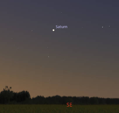 Saturn in morning twilight at 5:30 am