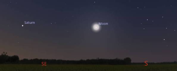 Saturn in the morning sky at 5:30 am