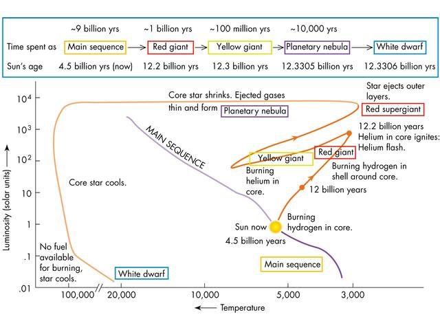 Evolutionary track of the Sun
