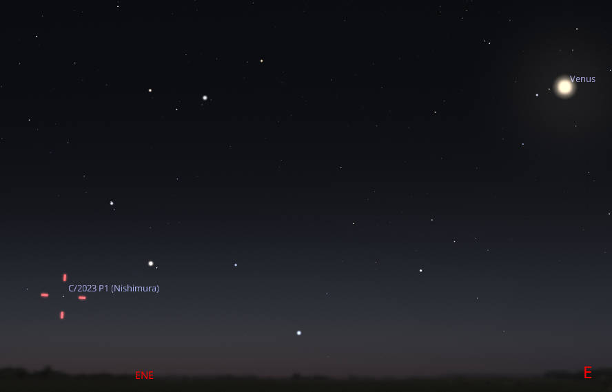 Comet Nishimura Sunday, September 10th, 6 am