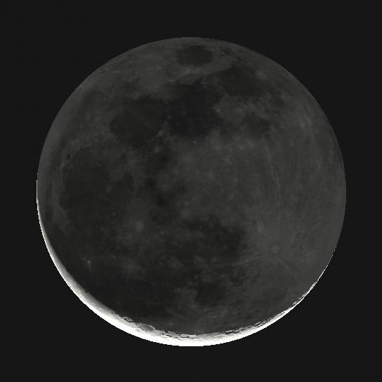 The Moon, with earthshine