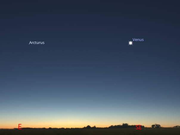 Venus at 7 am tomorrow