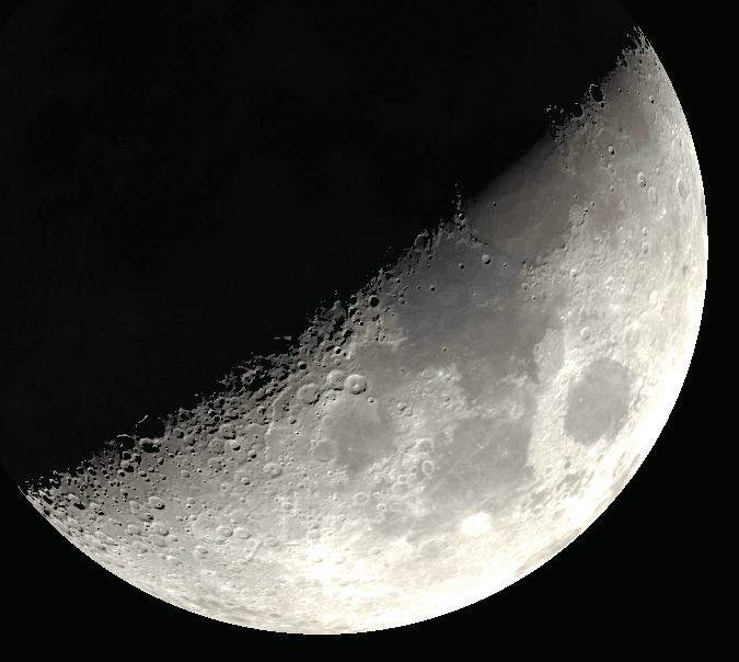 The Moon tonight about 8 pm this evening