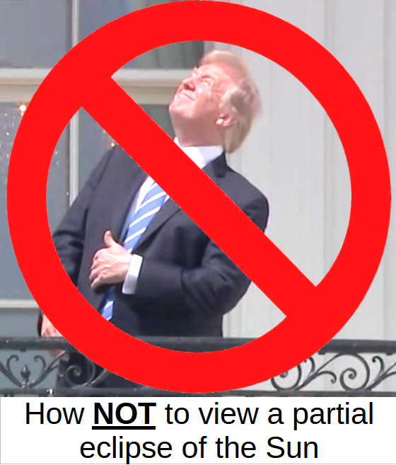 How not to view a partial solar eclipse