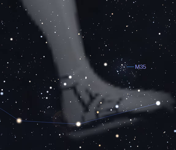 Enlarged view of Castor's foot