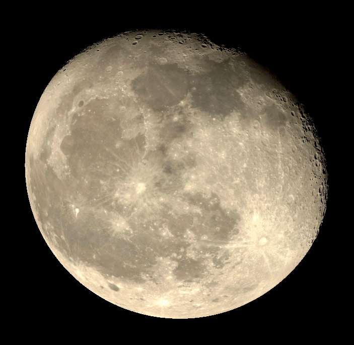 The waning gibbous Moon tonight