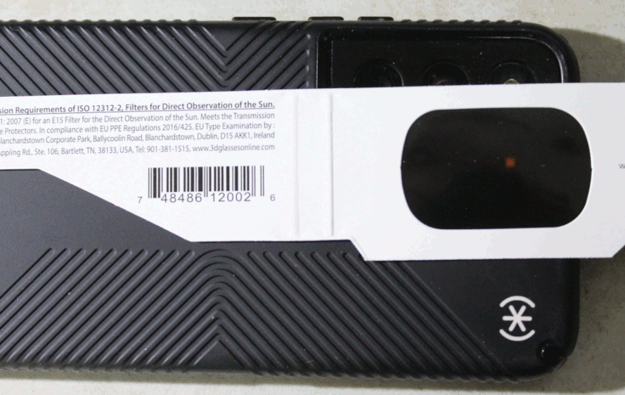 Testing eclipse glasses