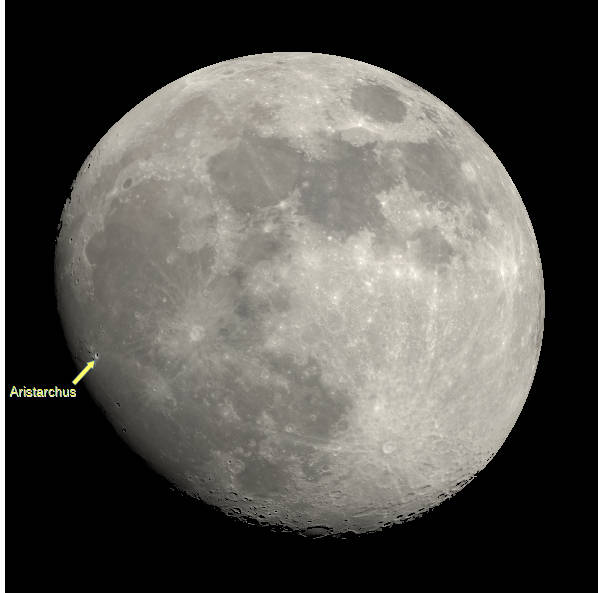 The Moon featuring the crater Aristarchus