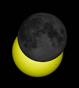 Eclipse maximum for the Grand Traverse Region, January 14, 2029. Created using Cartes du Ciel (Sky Charts).