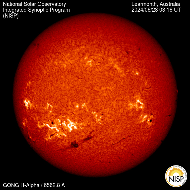 The Sun in the light of hydrogen