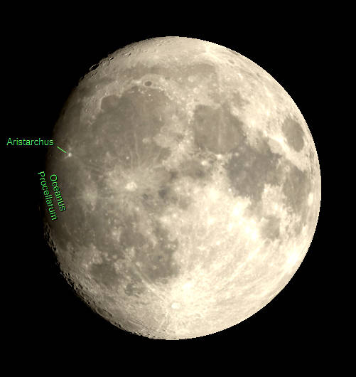 The Moon as it might appear at 11 PM tonight