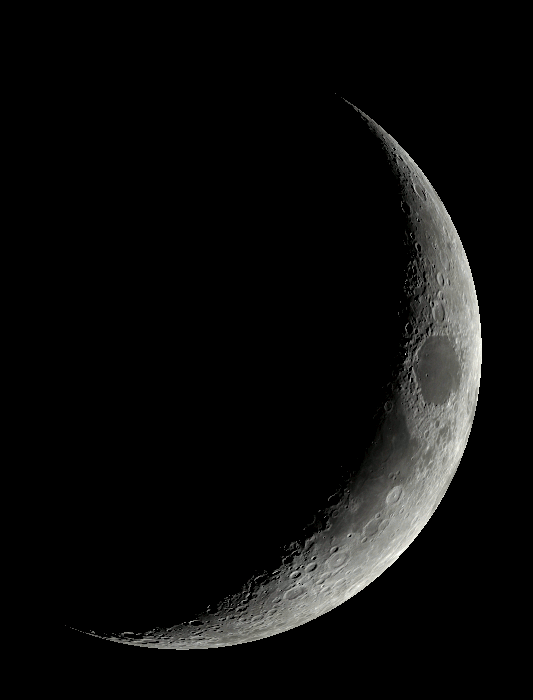 The four day old Moon