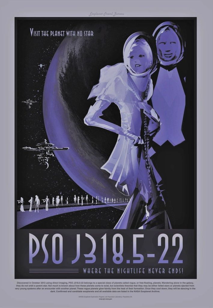 This is a NASA "travel poster" for exoplanet PSO J318.5-22