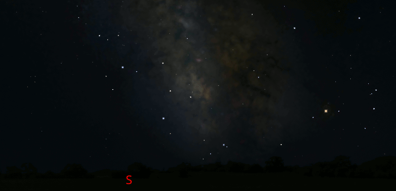 A series of frames of Sagittarius showing how authors have the seen the stick figures of the stars in Sagittarius and Scorpius