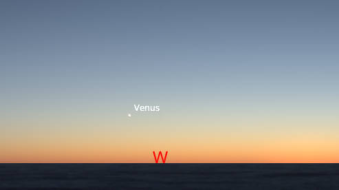 This is what Venus might look like 20 minutes after sunset