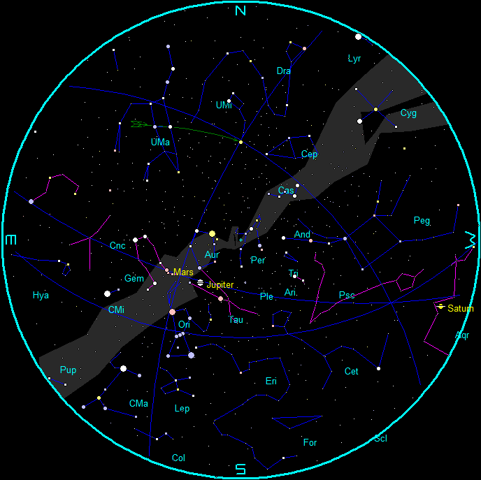 September Morning Star Chart
