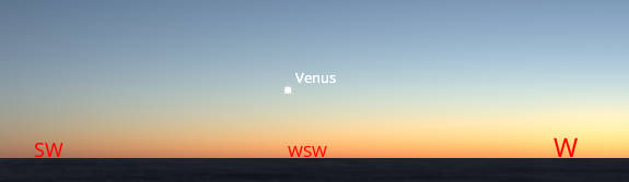 Venus in evening twilight