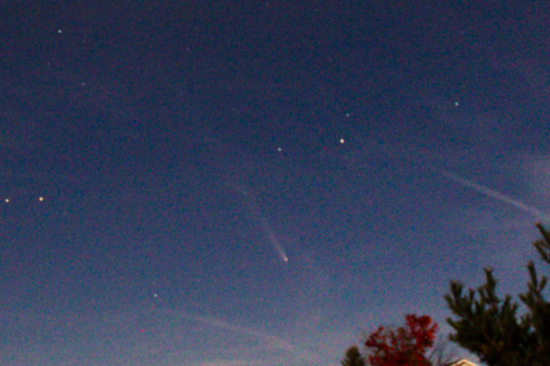 Photograph of C/2024 A3 (Tsuchinshan-ATLAS) at 8:47 PM EDT, October 16th 2024