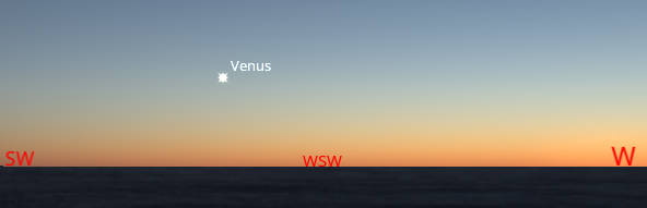 Venus in evening twilight