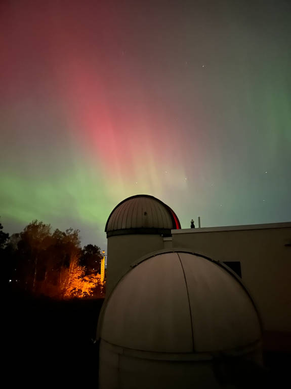 Photo of a recent aurora taken from the grounds of Northwestern Michigan College's Joseph Rogers Observatory