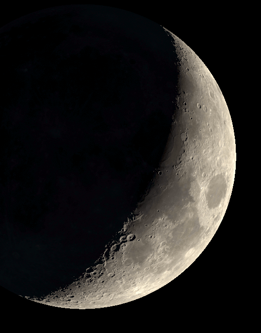 The Moon tonight as it might appear in a small telescope