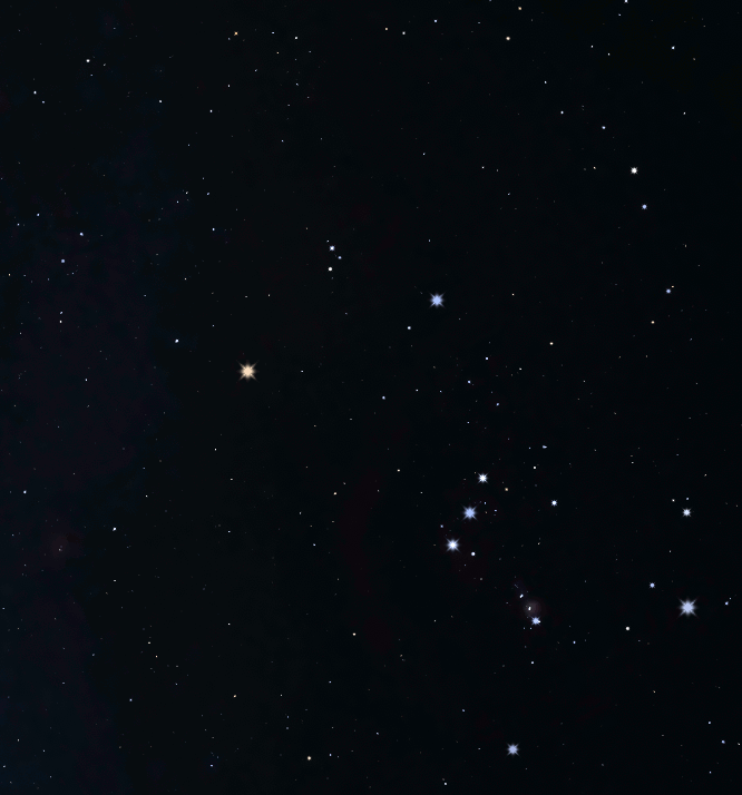An animated GIF for finding the Great Orion nebula, M 42