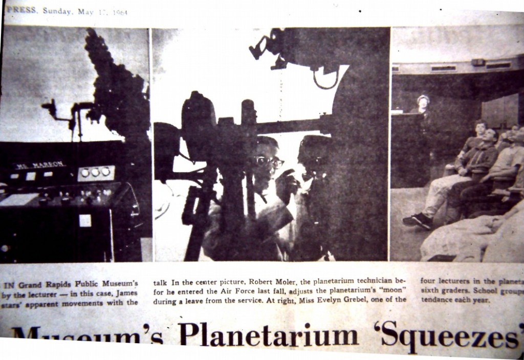 A Grand Rapids Press clipping from my planetarium days