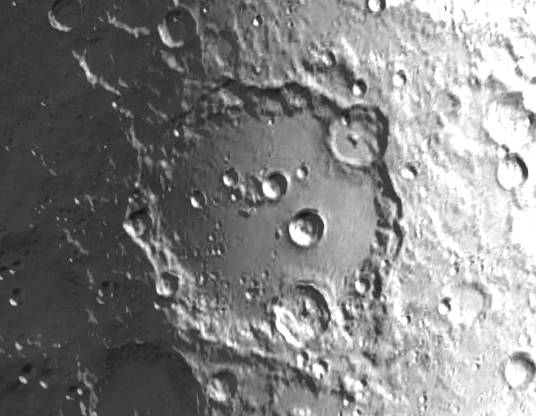 The crater Clavius as seen from above