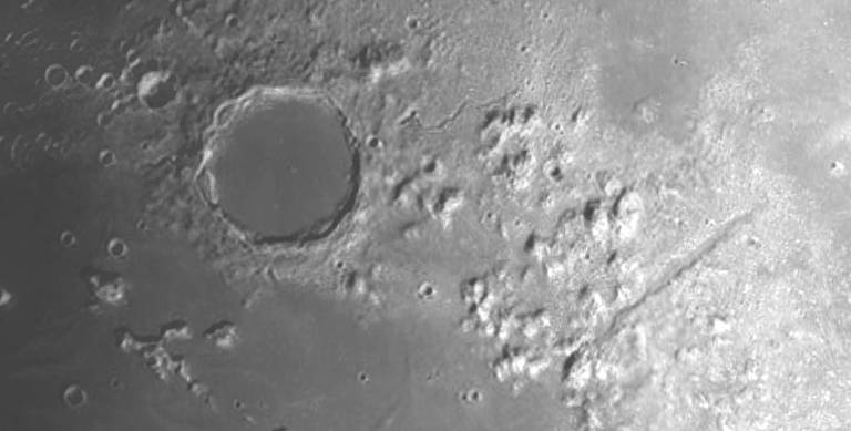 The crater Plato seen from overhead