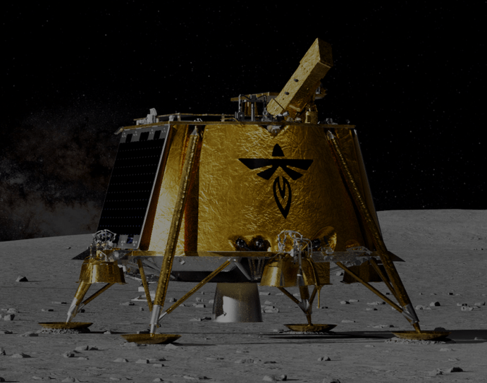 What the Firefly Blue Ghost Lander might look like after it successfully lands on the Moon