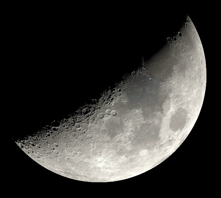 The Moon tonight, March 5th 2025, as it might appear in a small telescope