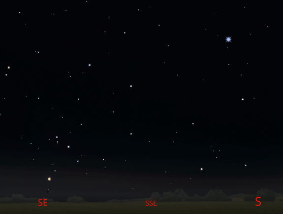 Finder chart for Libra the scales in three frames