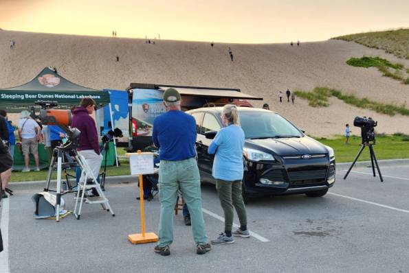 Star party setup at the dunes