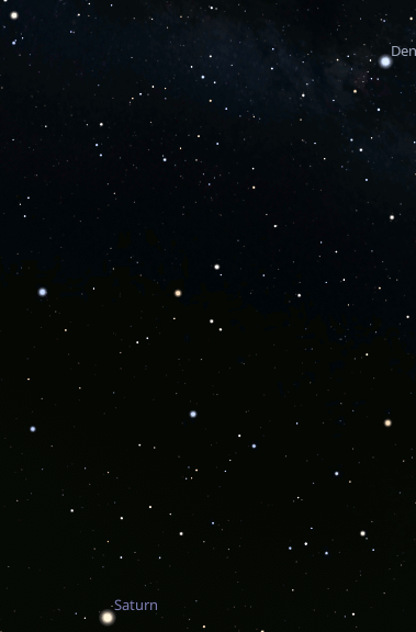 An animated GIF in three frames, showing: first the stars, then the lines of the modern constellation of Pegasus, then lines that could portray Mooz, a moose as the Anishinaabe peoples may have seen it.