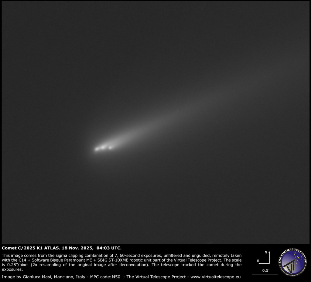 Comet C/2025 K1 ATLAS on November 18, 2025.
