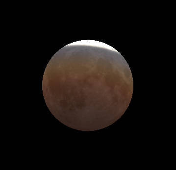 This is what the mid-point of the August 27-28, 2026 partial lunar eclipse might look like, according to Stellarium.