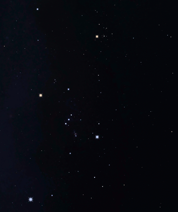 The constellation Lepus the hare seen looking southeast in four frames at 9 PM EST, in mid-January.