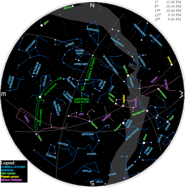 Star Chart for April 2026