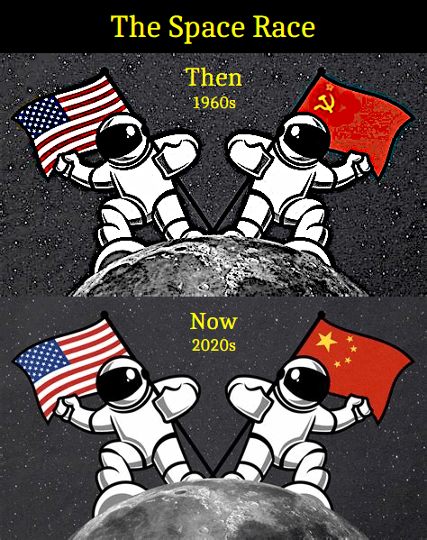 Maybe we can contrast the 1960s space race with the 2020s. There are differences on many levels.