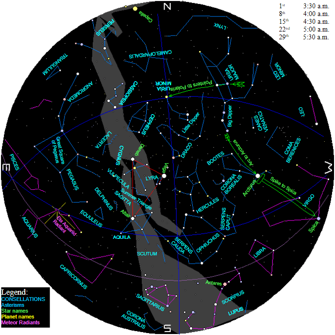 Star Chart for May Mornings