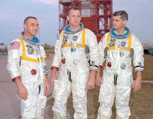 Apollo 1 crew: Gus Grissom, Ed White and Roger Chaffee