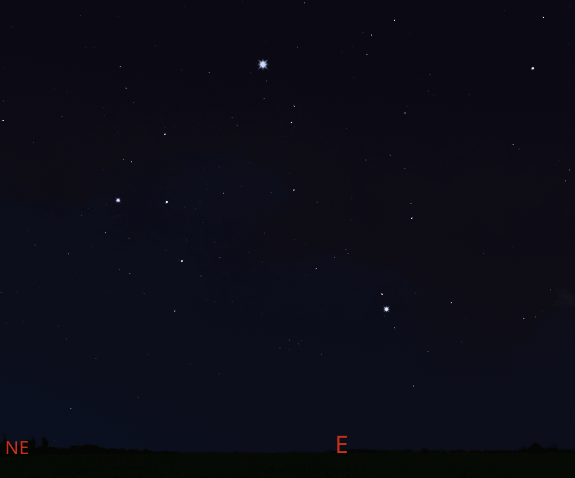 A finder chart for the Summer Triangle for tonight June 18th.