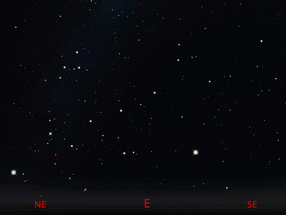 Saturn appears in the east southeast by 9 PM, below the constellations of autumn tonight, October 14, 2026.